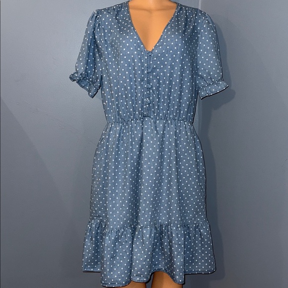 Robert Louis Dresses & Skirts - Robert Louis Polka Dot Button-Up Dress - Size large